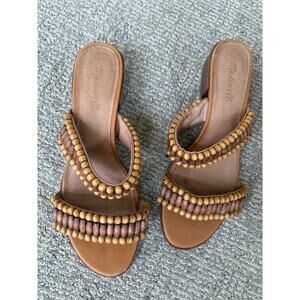 Madewell wood beaded sandals womens 9.5